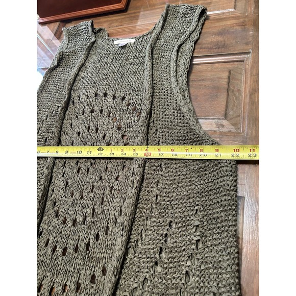 Canyon River Blues Women’s Olive Green Bohemian Festival Open Fringe Vest XL - Picture 8 of 9